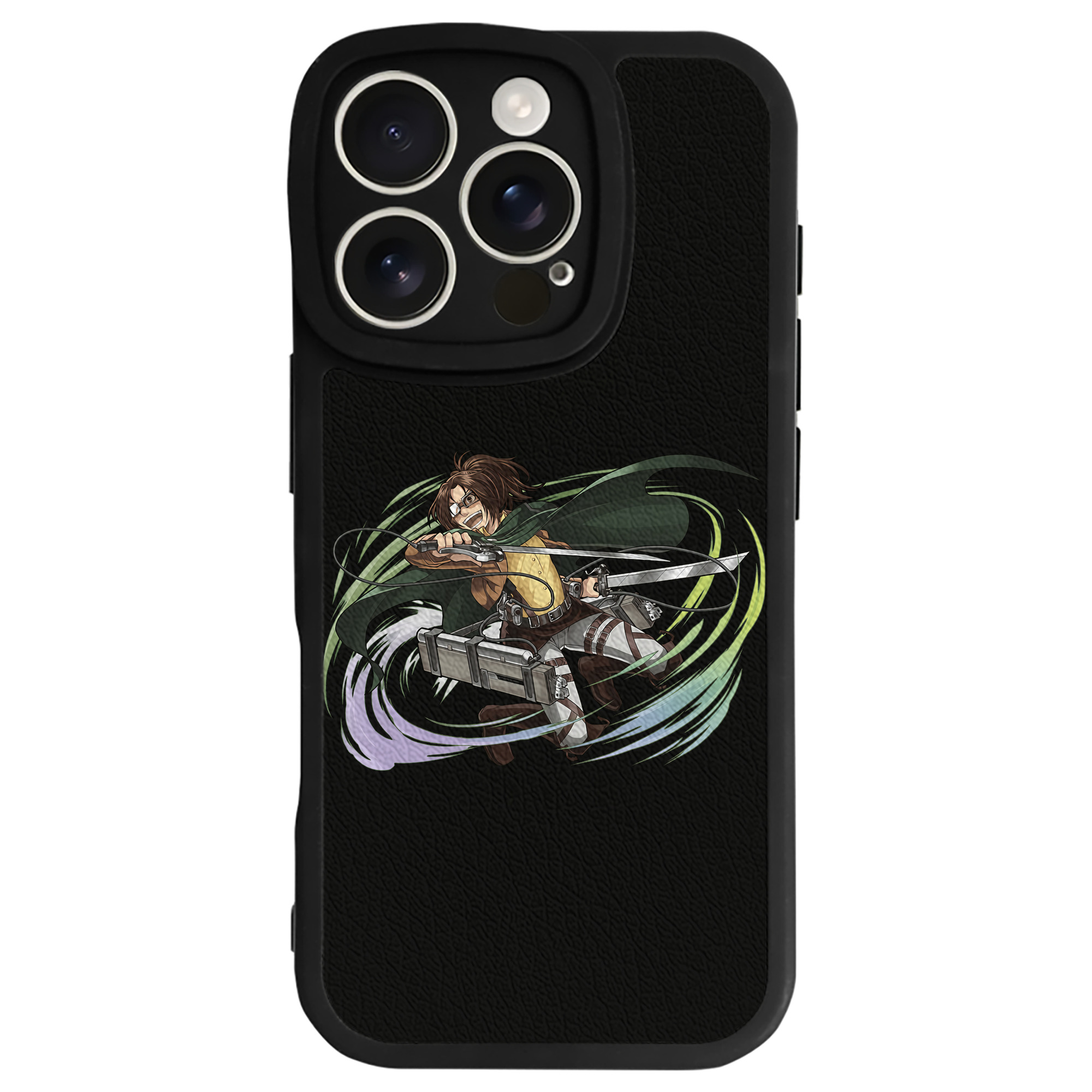 （画像用） 進撃の巨人 ハンジ·ゾエ Attack on Titan Hanji Zoe 【iPhone 16シリーズ対応】シリコンスマホケース（レザー調） 材質：シリコン